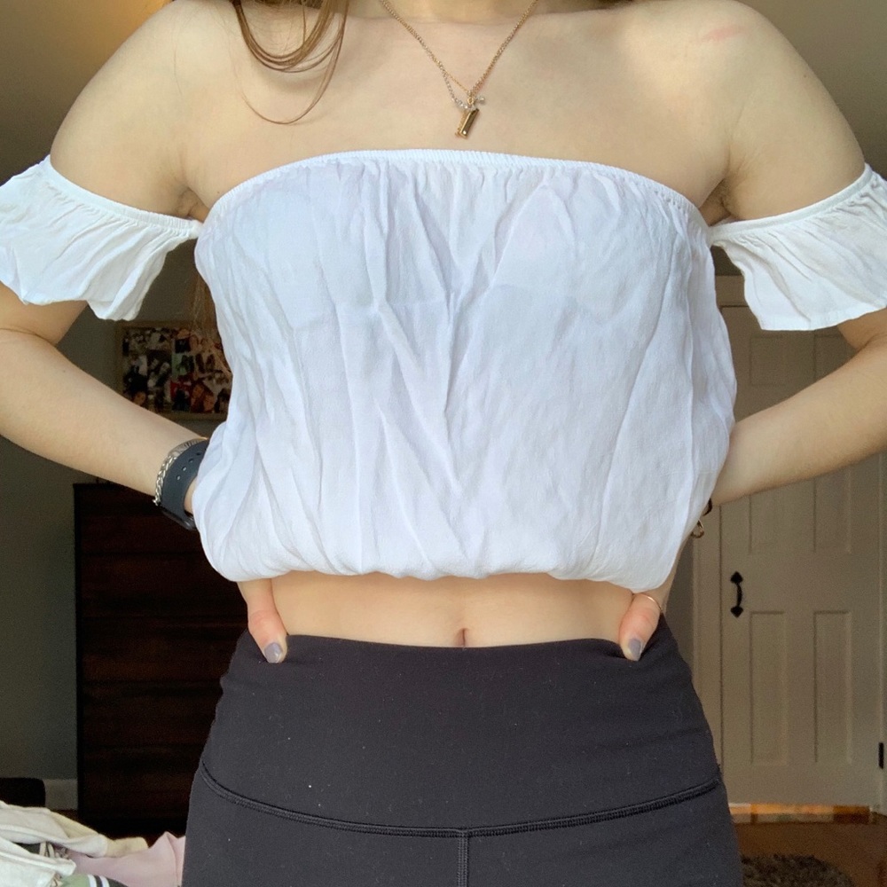 pacsun off the shoulder crop
